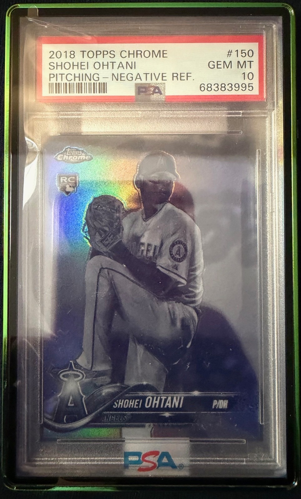 2018 Topps Chrome Negative Refractors #150 Shohei Ohtani PSA 10 Gem Mint