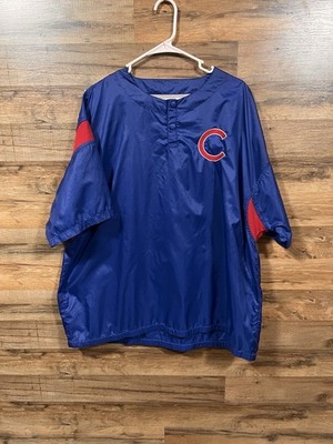 Starter Chicago Cubs Light Weight Pull Over Jacket ( 2 small Holes )  XL #CCXL