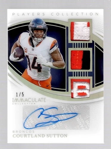 2025 IMMACULATE COLLECTION PLAYERS COLLECTION COURTLAND SUTTON PATCH AUTO 1/5