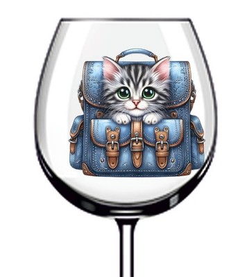 12x Baby Kätzchen Katze Vinyl Aufkleber Abziehbild Becher Weinglas Flasche Laptop Van
