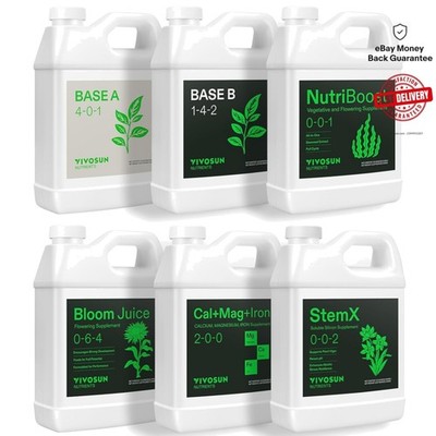 Complete Liquid Nutrient Set for Hydroponics: 192oz for Stunning Indoor Gardens