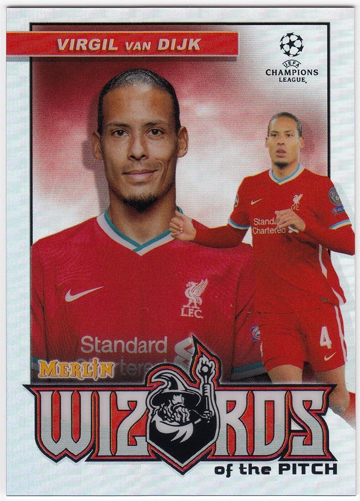 2020-21 Topps Merlin Chrome UEFA CL Wizards Of The Pitch VIRGIL van DIJK #W-VVD