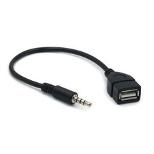 20cm/8-inch Length 3.5mm Male AUX Sound Plugs Jacking to USB Female Converter
