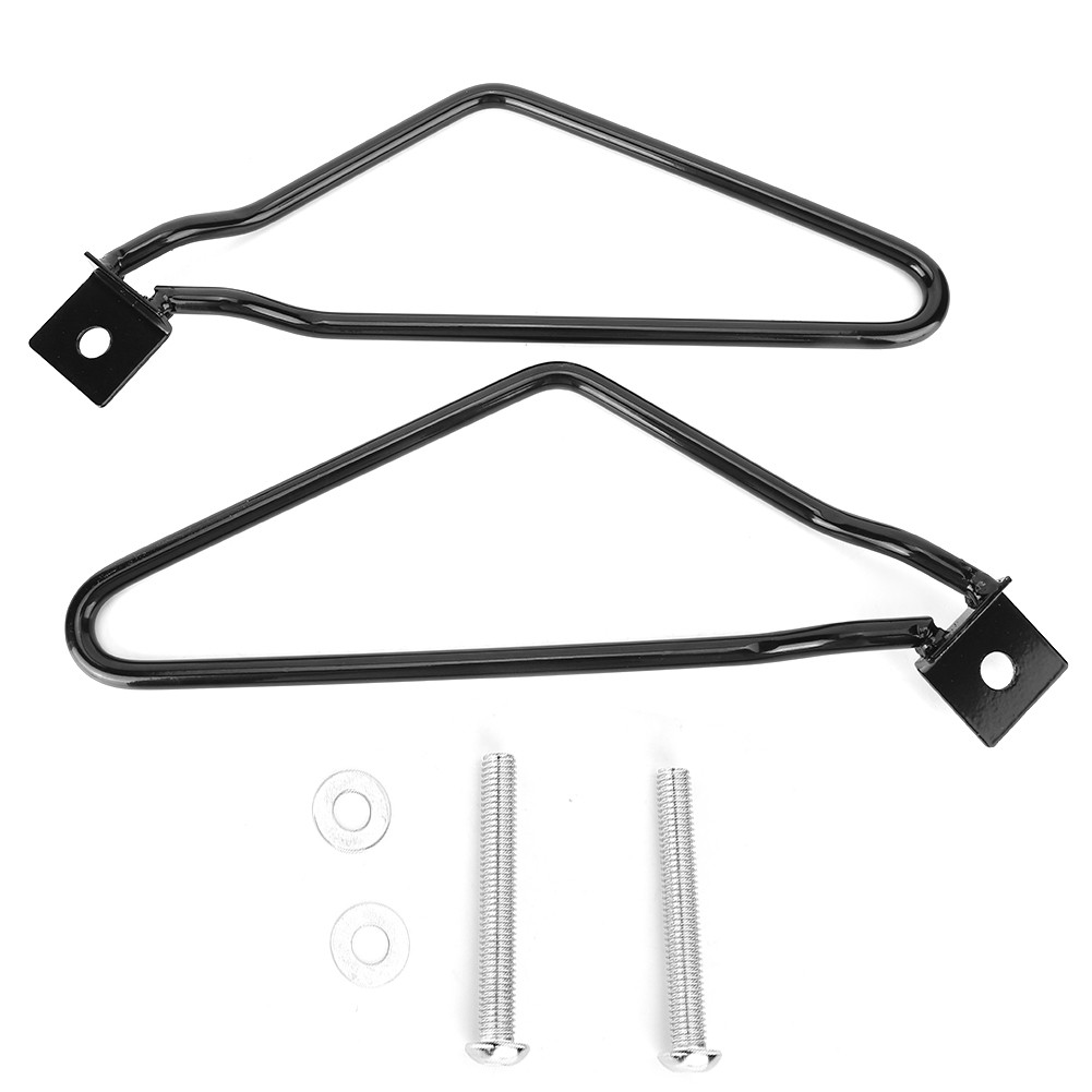 ⁺Universal Motorcycle Iron Saddlebag Mount Brackets Support Accessories