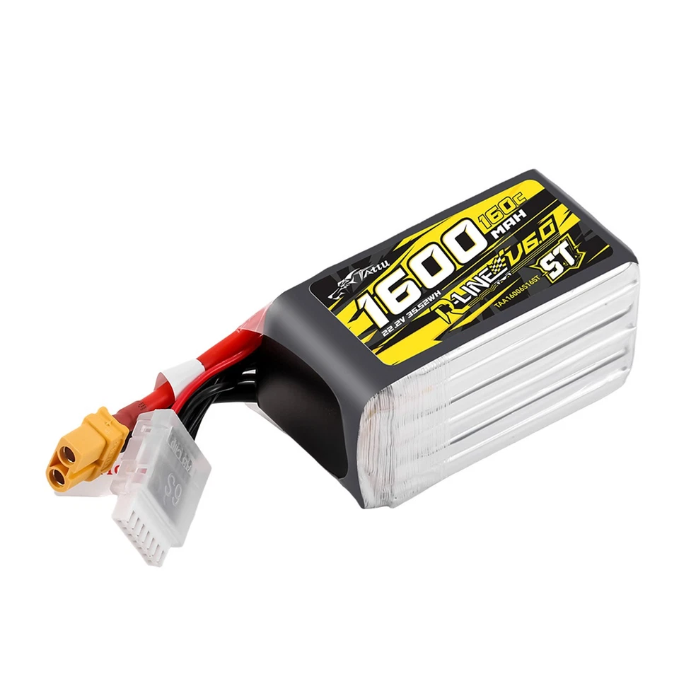 2X Tattu R-Line Version 6.0 1600mAh 160C 6S 22.2V ST Lipo Battery With XT60 Plug - Image 3 of 4