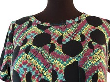 LuLaRoe Disney Carly Dress Size S In Minnie Mouse Aztec Black Multi New Sz 6-8