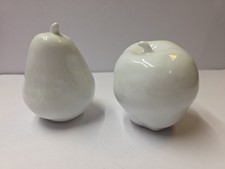 Crate and Barrel Ceramic Apple And Pear Set