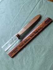Mid-century Acrylic/Lucite handled brass Letter Opener