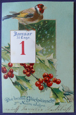AK Neujahrspostkarte Deutsches Reich 31.12.1906 oblitérée (PK 054) Original