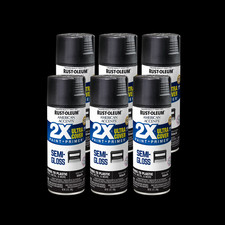 6 Pack,Rust-Oleum American Accents 2X Ultra Cover Semi-Gloss Spray Paint-12 oz