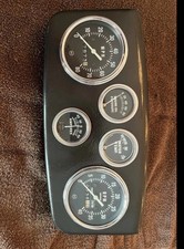 Ac 5-gauge Panel Includes Speedometer Tachometer Amp Oil Water Gauges.