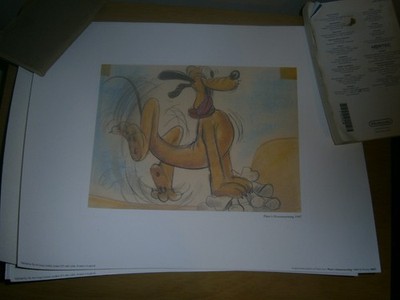 Vintage Art Group LTD Druck. Ori. Disney Sk. Pluto's Housewarming 1947. Plu (E20)