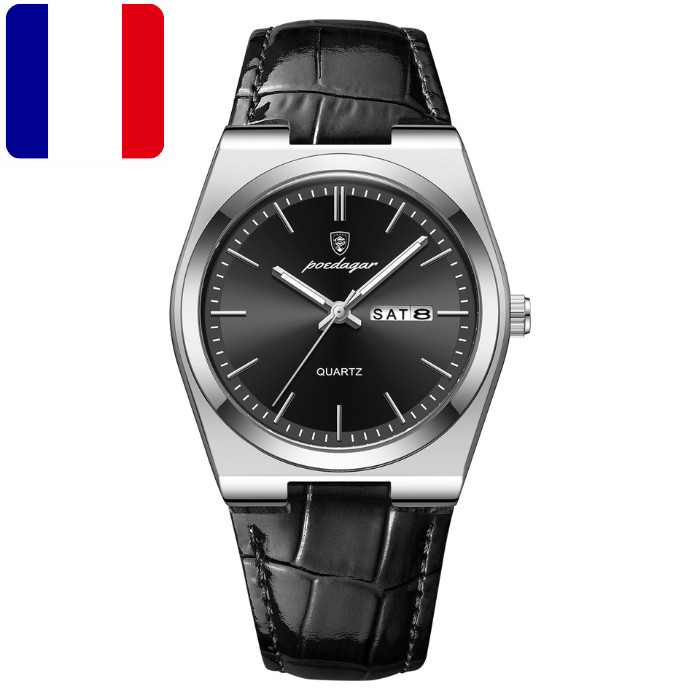 Montre Homme POEDAGAR 930 Étanche à Quartz avec Jour et Date