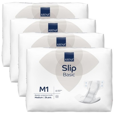 ABENA Slip BASIC - Gr. Medium M1, Standard Inkontinenzwindeln - 4x26 St. Karton