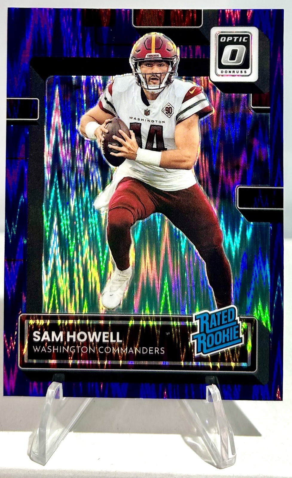 2022 Panini Donruss Optic - Rated Rookie Sam Howell #205 Purple Shock Prizm