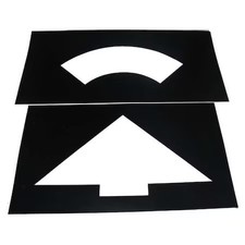 Zoro Select 3W634 Traffic Stencil, Symbol, Curved Arrow, 27 In Character, 3W634
