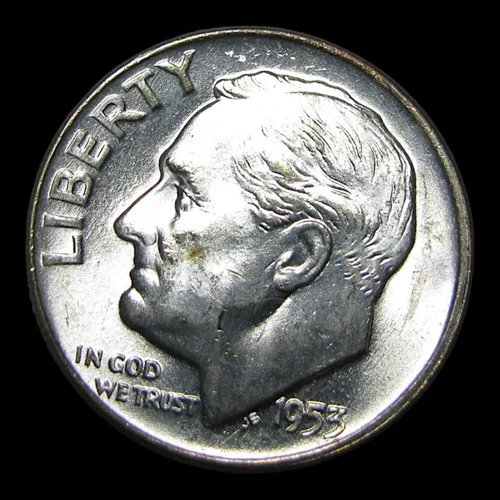 1953-D Roosevelt Dime Silver --- Gem BU+ FB Condition Coin --- #PP980
