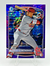 JJ Wetherholt 2025 Bowman Chrome Prospects Purple Pulsar Refractor #37/250