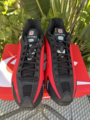 Nike Shox R4 University Red Black Metallic Silver HQ1988-600 Men's