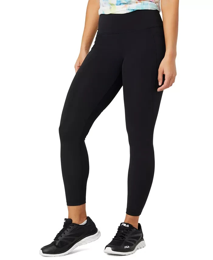 Leggings donna Fila Forza nero 7 8 vita alta piccoli spedizione gratuita nuovi con etichetta