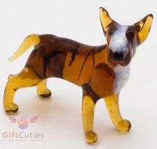 Art Blown Glass Figurine of the Bull Terrier dog