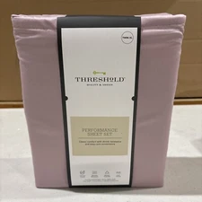 Twin XL 400 Thread Count Performance Sheet Set Rose Marble Threshold