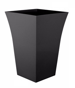 Black White Large Plant Pots Indoor Outdoor Garden Square Tall Image Is Loading Black White Large Plant Pots Indoor Outdoor Garden