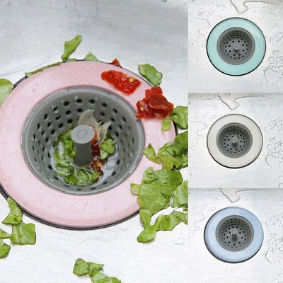 US Silicone Bath Kitchen Waste Sink Strainer Filter Drain Hair Catcher Stopper