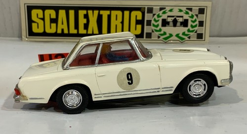 SLOT CAR SCX SCALEXTRIC EXIN C-32 MERCEDES 250SL #9 BLANCO CAPOTA BLANCA - Imagen 4 de 9