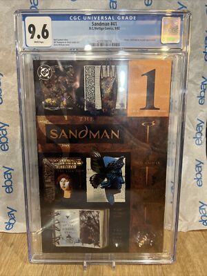 D.C. Vertigo Comics Sandman #41 CGC Graded 9.6 9/92 White Pages New Slab Combine