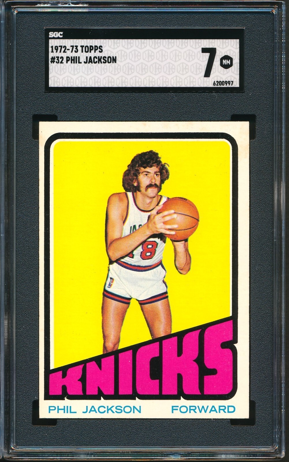 1972-73 Topps #32: PHIL JACKSON Rookie RC New York Knicks ~ SGC 7