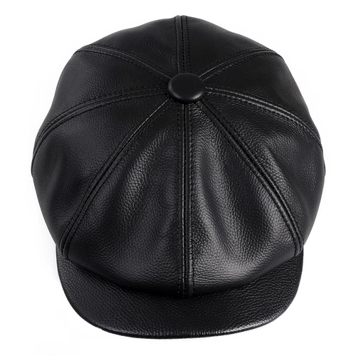 Cappello uomo Newsboy berretto piatto Gatsby Ivy Golf Cabbie 100% vera pelle di vacchetta - Foto 20 di 28