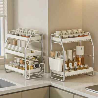 Küche Arbeitsplatte Organizer Gewürzregal Kräuterglas Aufbewahrung Regal Halter