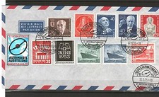 H15199  BERLIN  Mischfrnkatur auf Brief IAA  Frankfurt 1955  gestempelt
