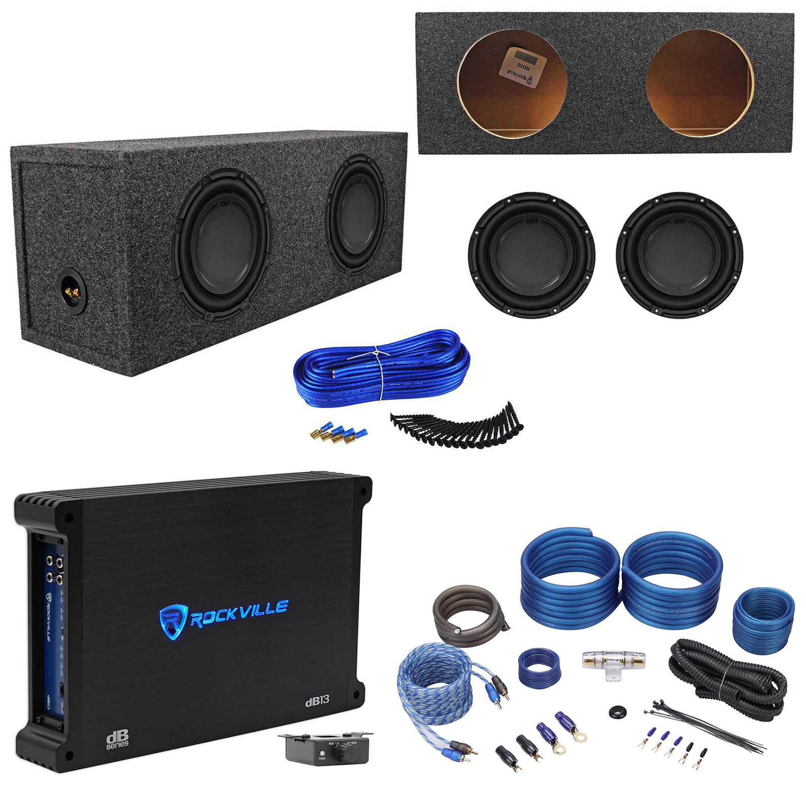 2 Polk Audio DB1042SVC 10 сабвуферов мощностью 2100 Вт Герметичная коробка Моноусилитель Комплект усилителей 55190₽