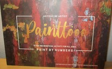 NIB Painttooo Paint by numbers kit horse canvas paintbrushes acrylic paint