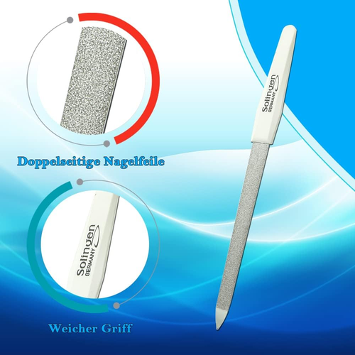 SMI 5 Pcs Solingen Germany Sapphire Metal Nail File Set + 1 Curved File - Fine - Picture 4 of 12