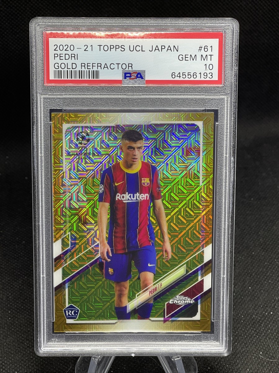 2020-21 Topps UCL Japan Gold Refractor #61 Pedri RC Rookie 01/50