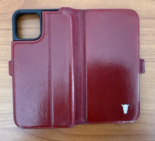 TORRO Red Leather Phone/Card Case For Apple iPhone 12 Pro (+ others?) Red