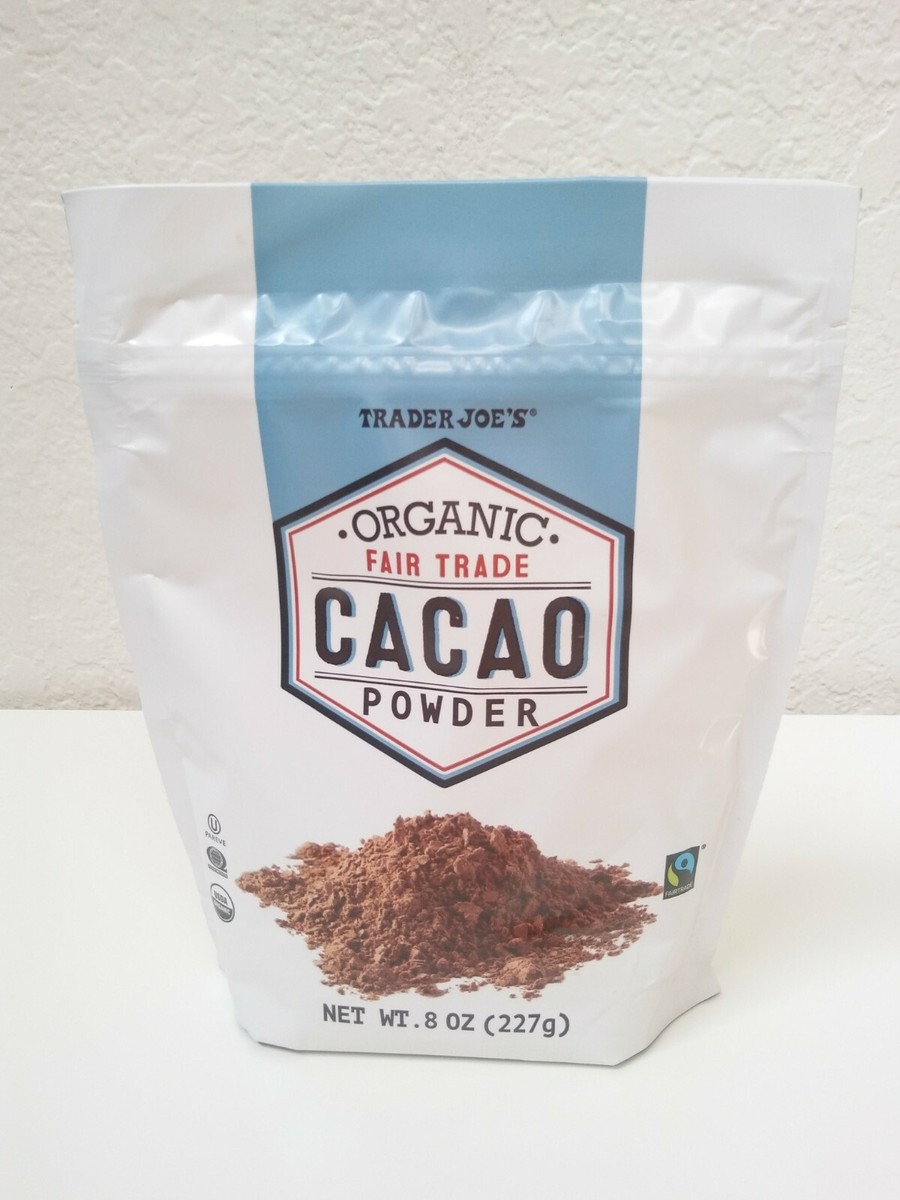 2 Pack Trader Joe's Organic Fair Trade Cacao Powder 8 oz