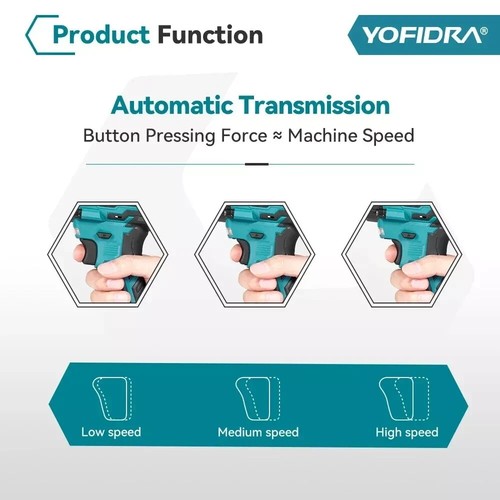 AVVITATORE A IMPULSI 1000NM A BATTERIA 18V CHIAVE A PERCUSSIONE SENZA SPAZZOLE - Foto 6 di 12