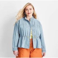 Women's Peplum Denim Jacket - Future Collective With Gabriella Karefa-johnson