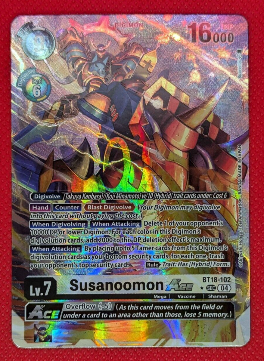 Digimon BT18-102 Susanoomon ACE Special Booster 2.0 Alt Art Secret