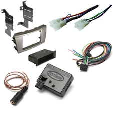 TOYK983S for 2007-2011 Toyota Camry Radio Dash Kit Silver w/Metra Axxess ASWC-1