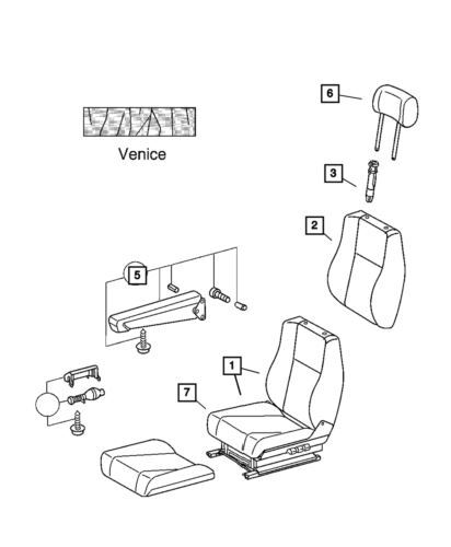 Ensamblaje de respaldo de asiento delantero para Dodge Sprinter 2500 2005-2006 (N/P 5170318AA)