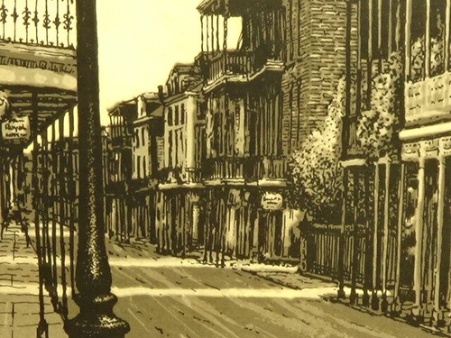 Vintage Paul De La Fille New Orleans French Quarter signed and numered 153/300 - Picture 6 of 10