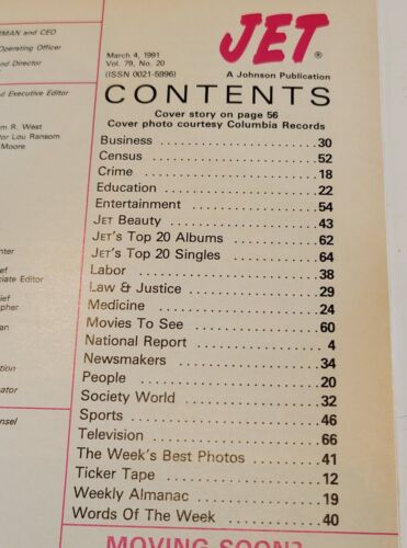 Vtg. JET Magazine Mariah Carey March 1991 No label ! VHTF - Picture 5 of 7