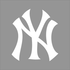New York Yankees 2 MLB Team Logo 1 Color Vinyl Decal Sticker Car Window Wall
