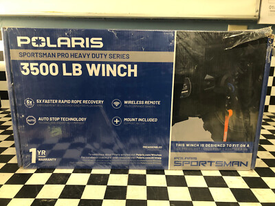 17-25 Polaris Sportsman XP 850 OEM 3500 lb HD K-Winch Rapid Rope Recovery Emp