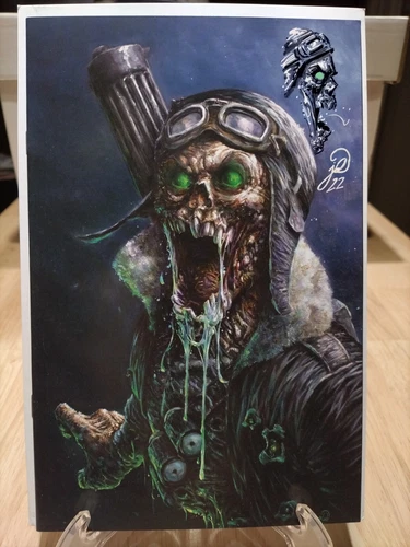 Cold Dead War #1 Virgin ~SIGNED & REMARQUED  JOHNNY DESJARDINS~ W/COA 